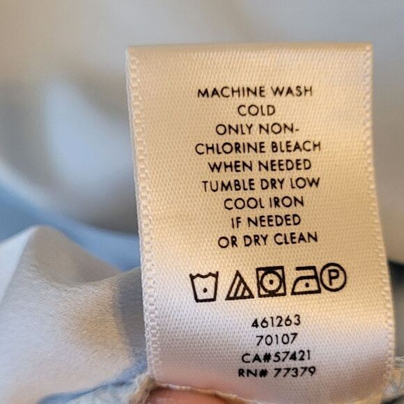 Ann Taylor Women's Light Blue Flowy Blouse Size LP - Picture 5 of 6